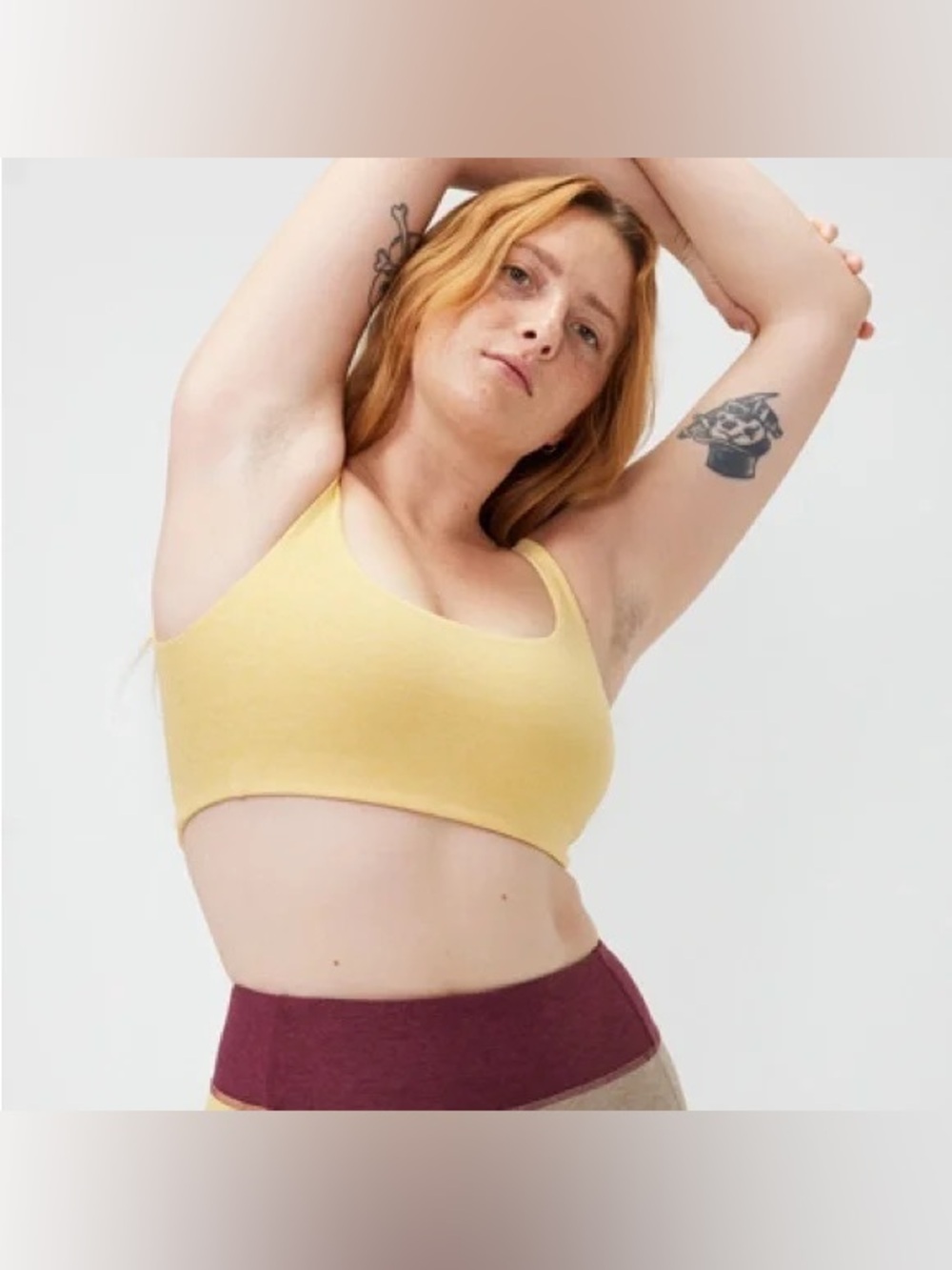 NWOT Outdoor Voices buttermilk bra and shorts set S/M